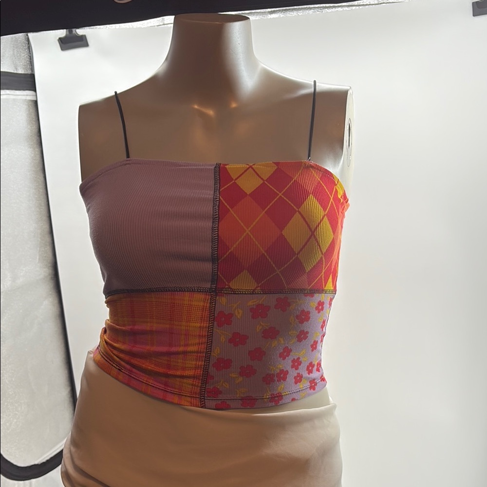 Colorful Patchwork Women's Top